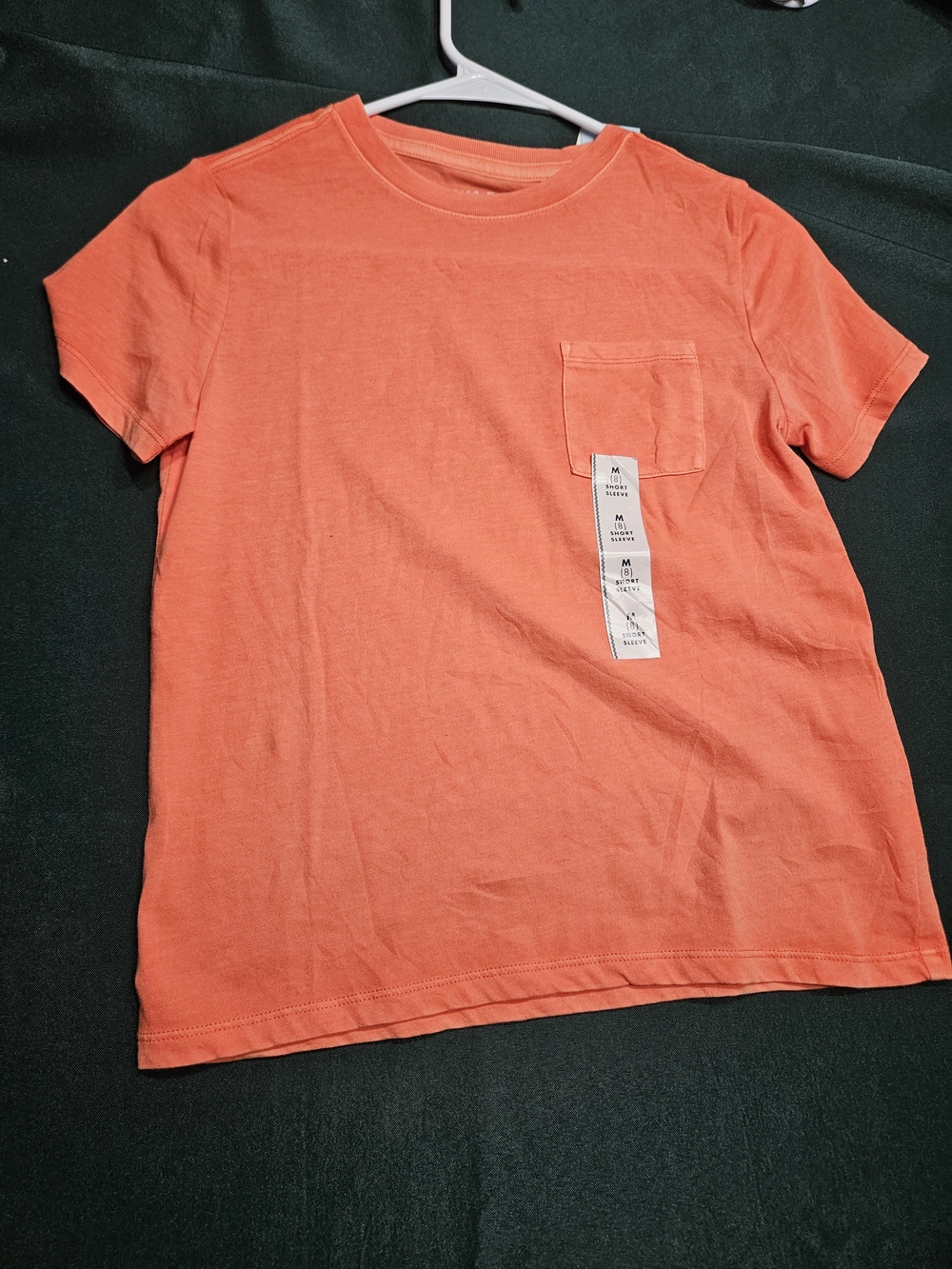 Cat & Jack Kids Orange Pocket T-Shirt. Size 8